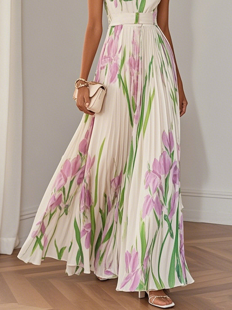 Mary™ - Robe Maxi Plissée Élégante