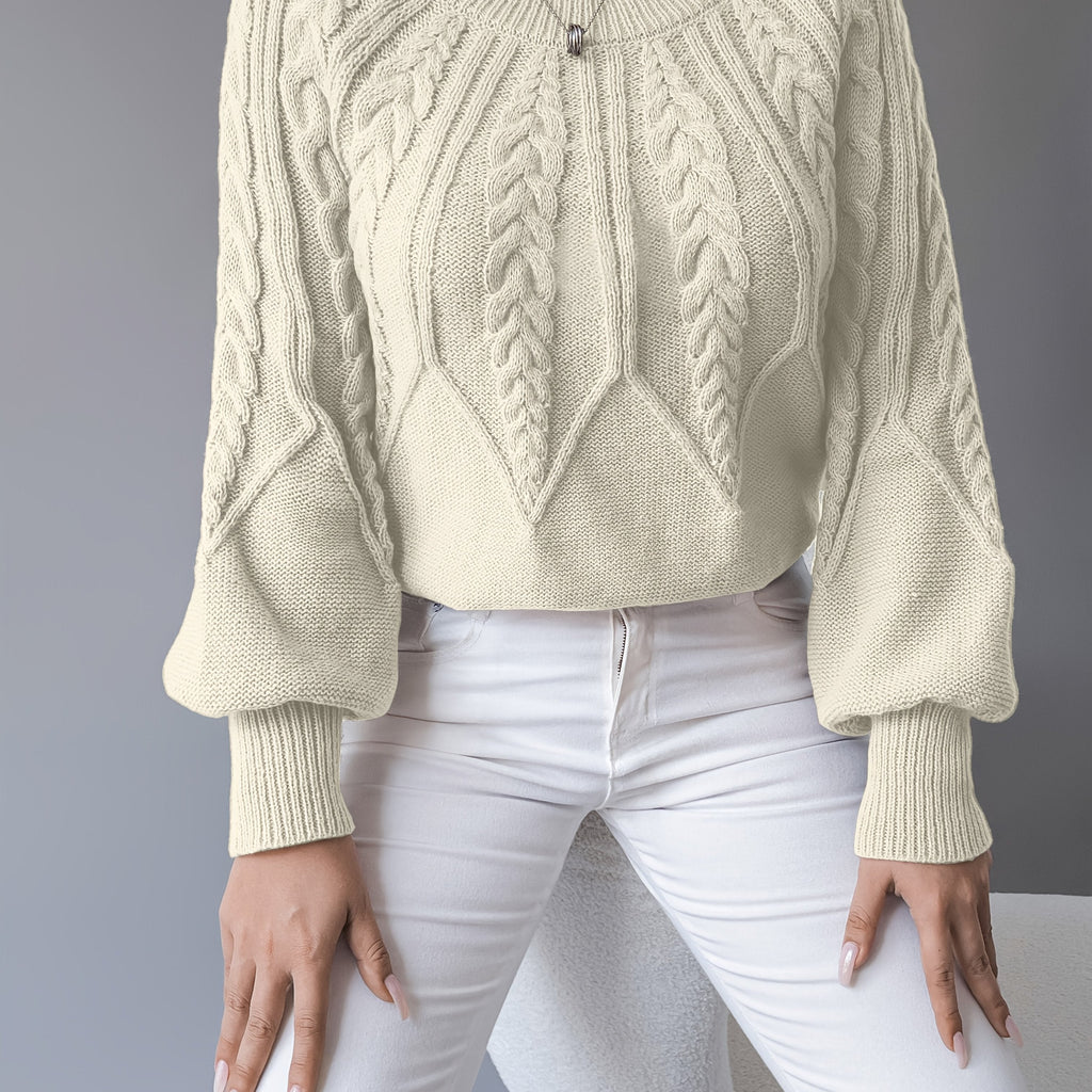 Louise - Pull Oversized Élégant en Câble