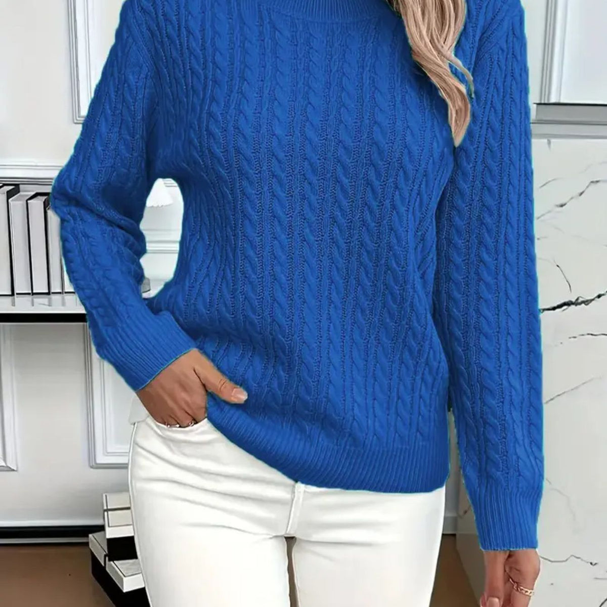 PULL ROND CONFORTABLE POUR FEMMES