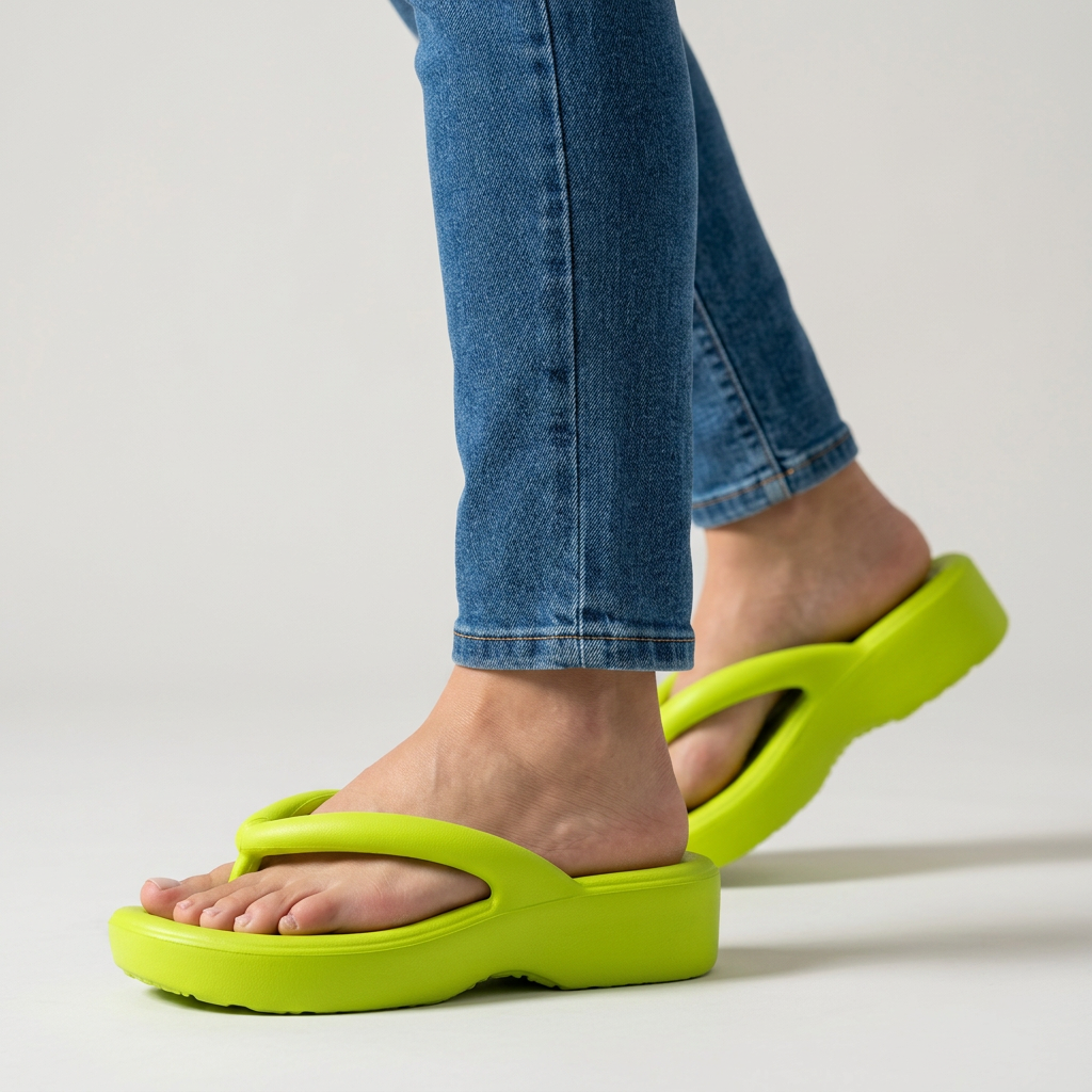 Etheal | Tongs confortables avec semelle compensée