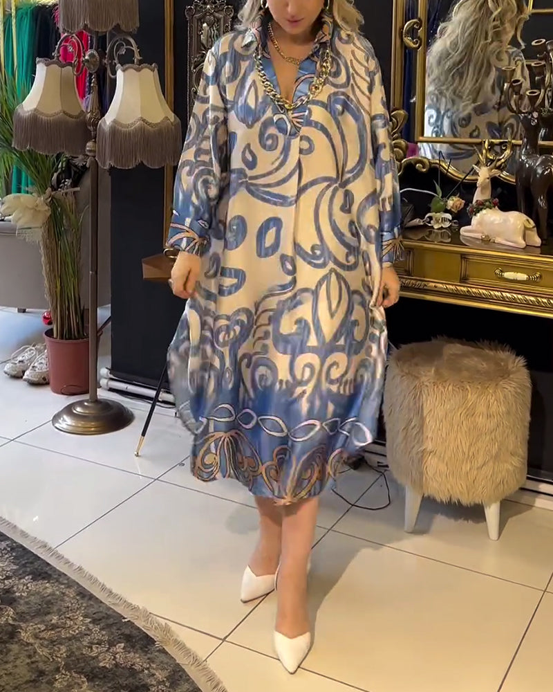 Robe imprimée loose et élégante
