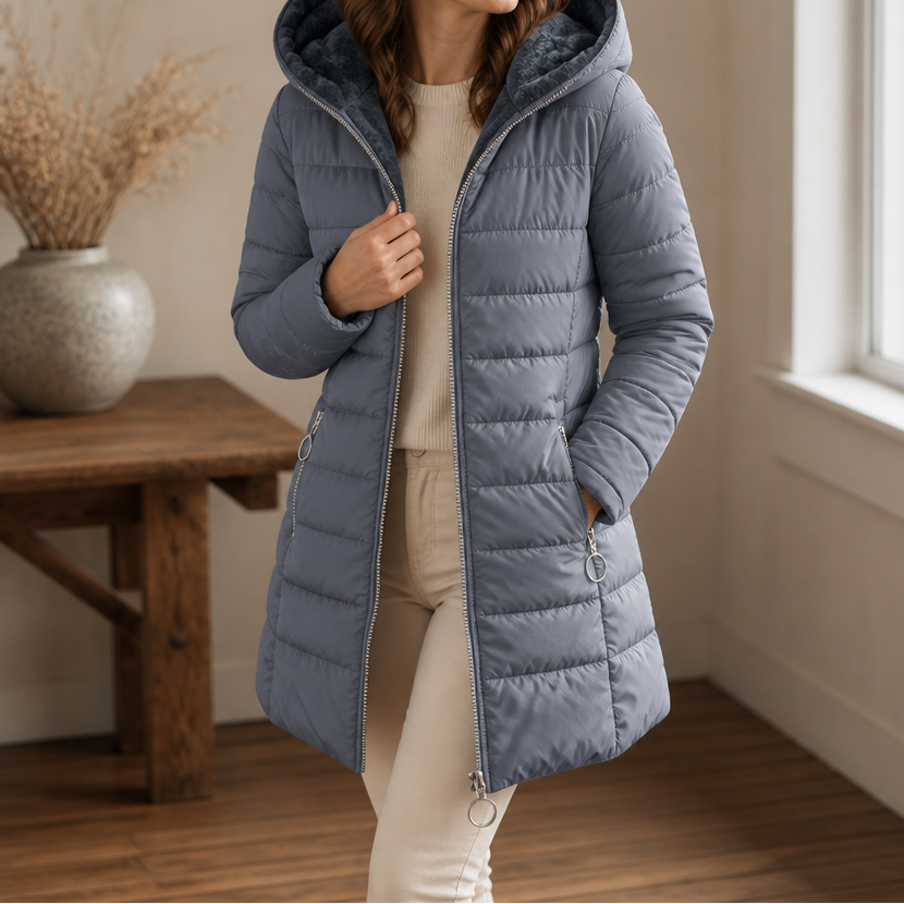 Stella | Veste matelassée pour femmes chaude et élégante avec capuche