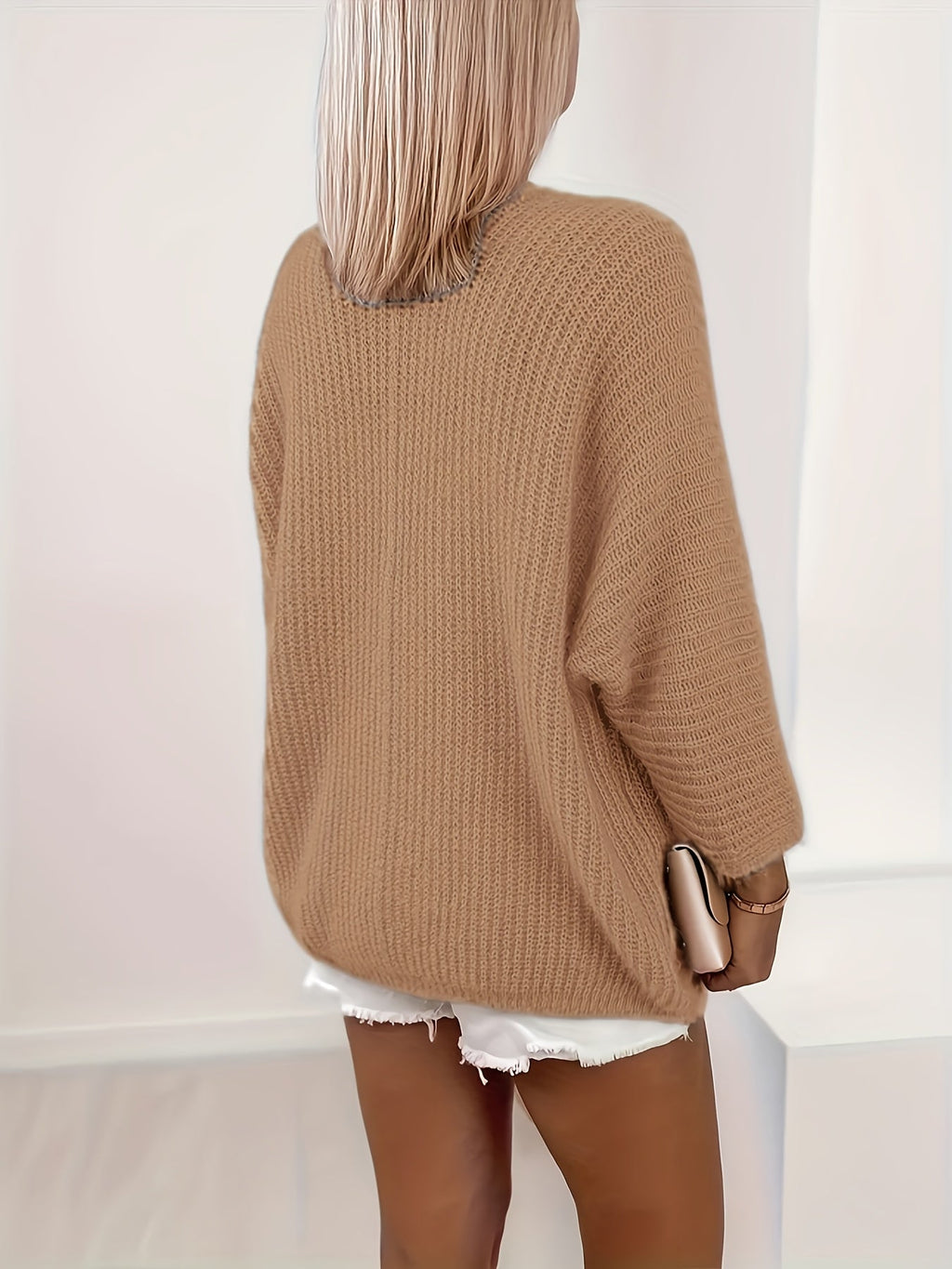 Danielle - Gilet Oversized Élégant en Maille Épais