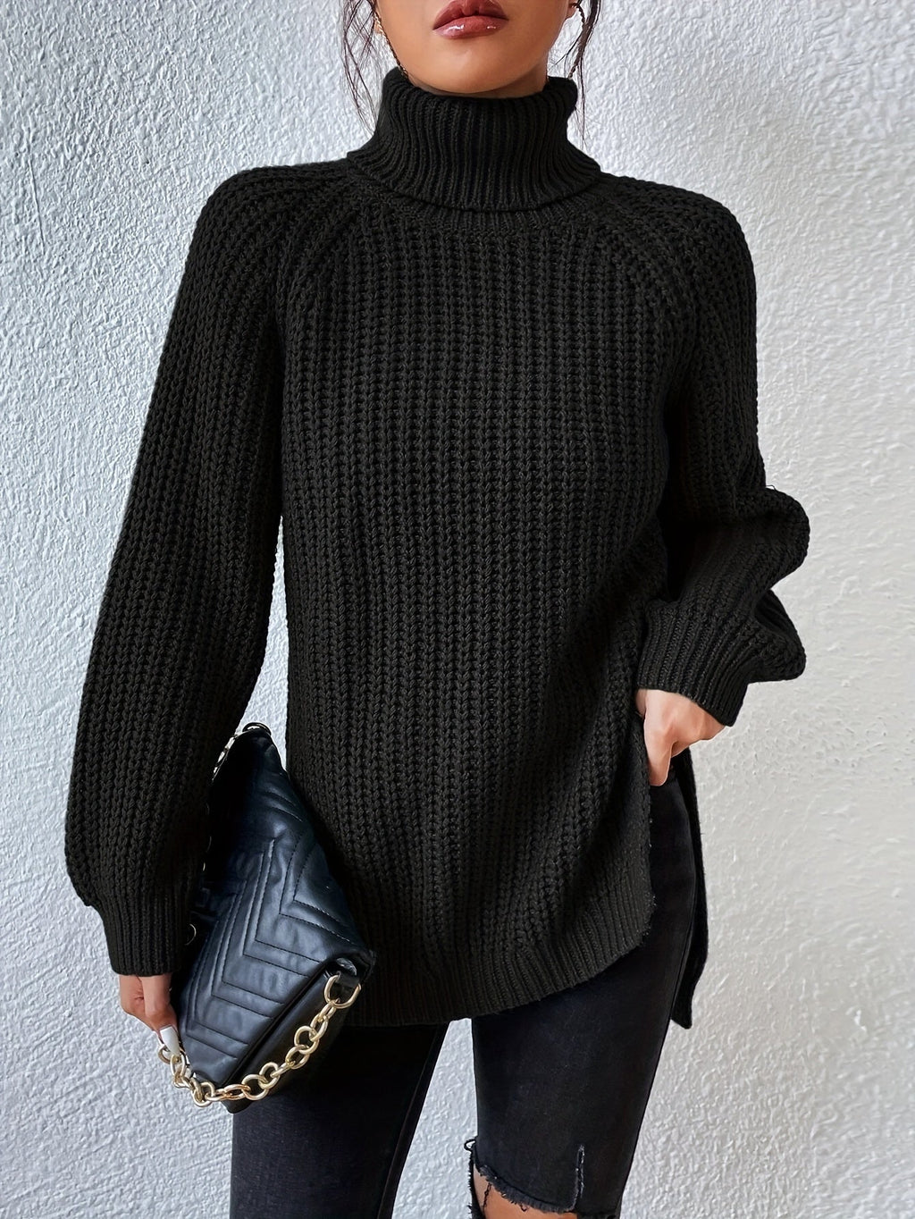 SWEAT-SHIRT À COL HAUT ET COUPE ÉLÉGANTE POUR FEMMES