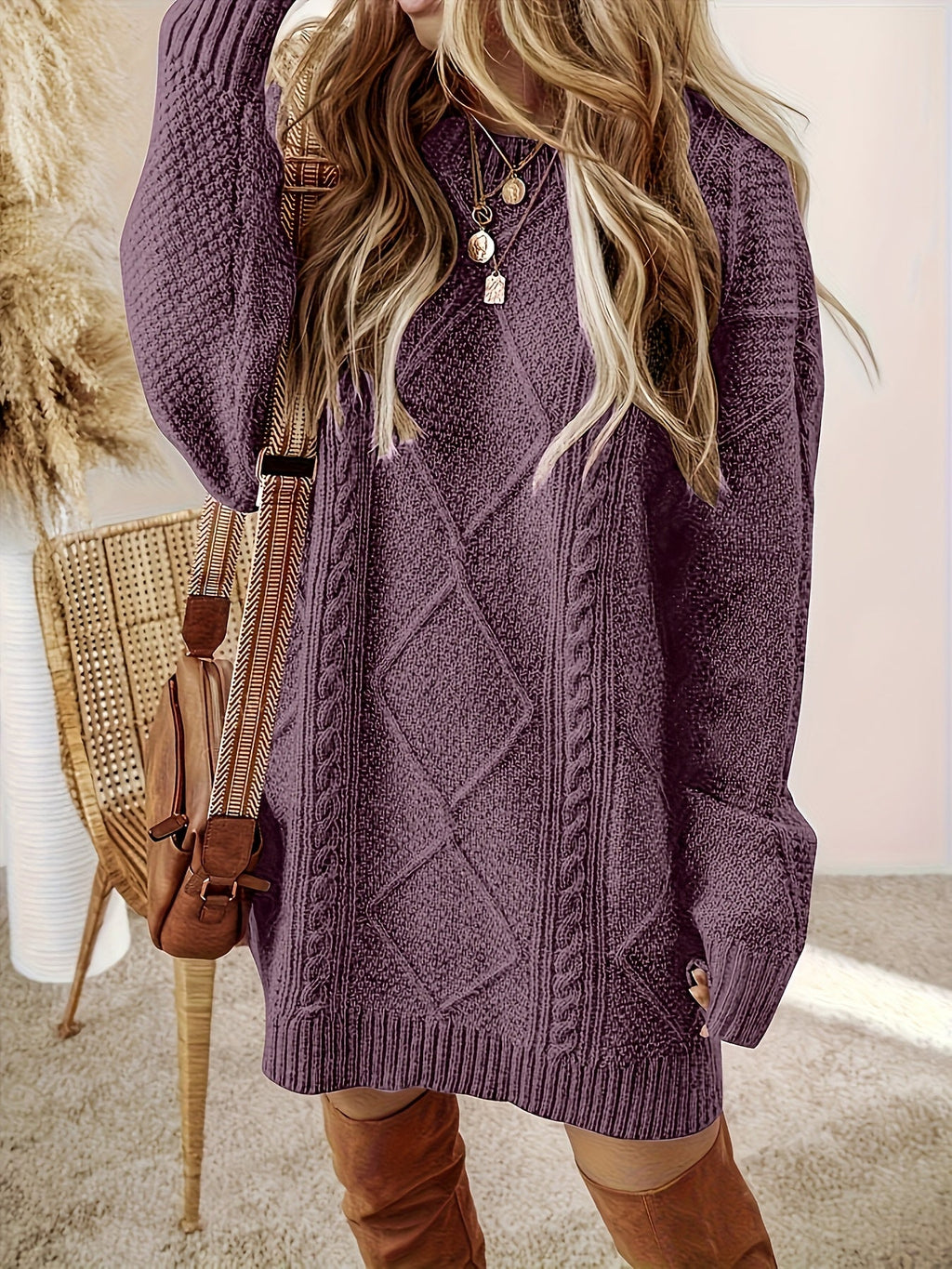 Iris | Robe en Tricot à Câble