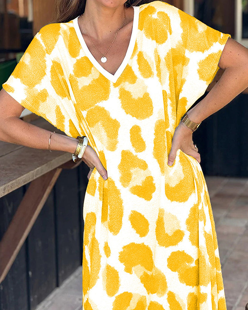 Robe Lâche Léopard Imprimé