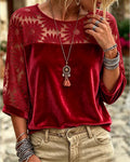 Blouse Col Rond Tournesol Décontractée