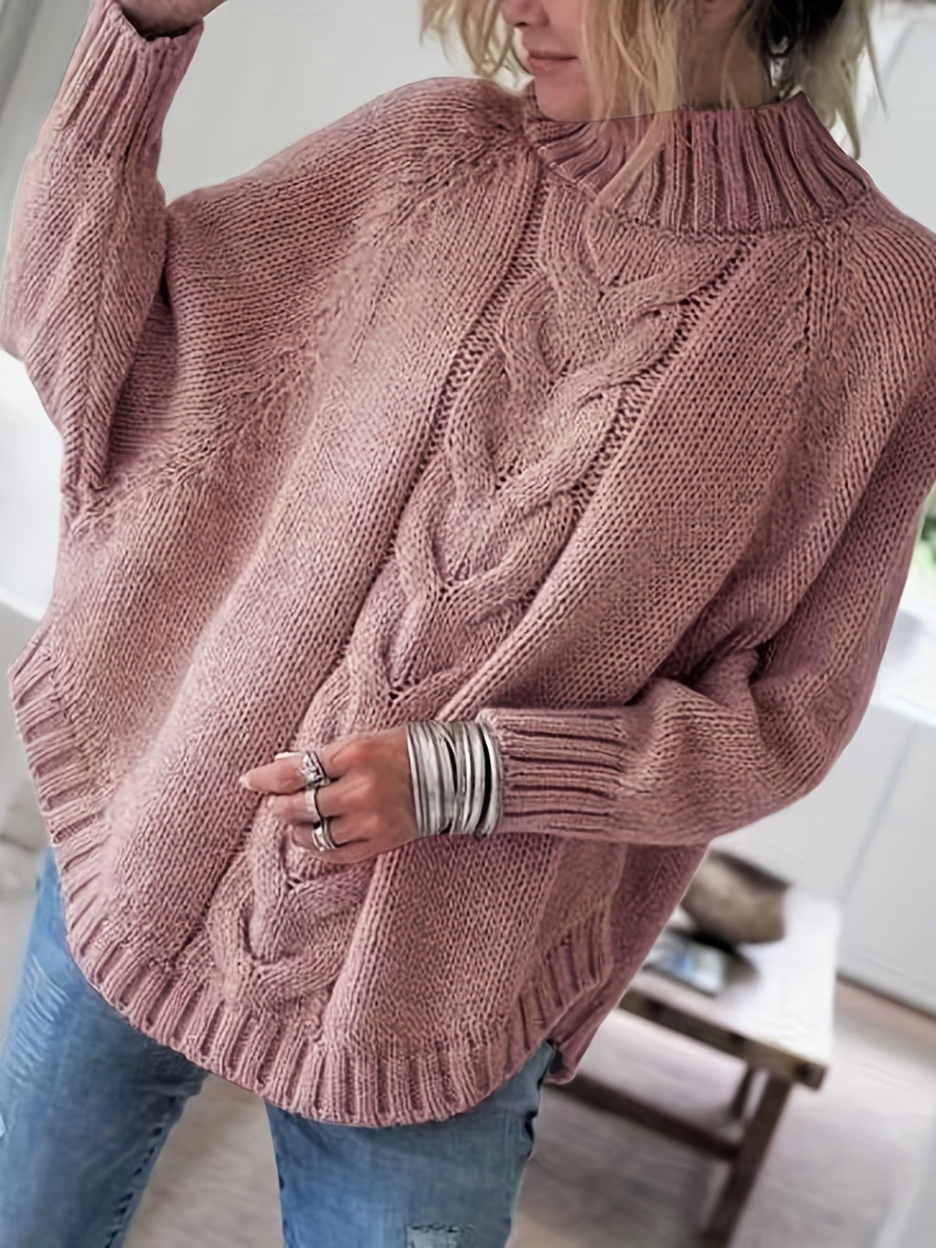 Nora | Pull en tricot doux et élégant avec col roulé