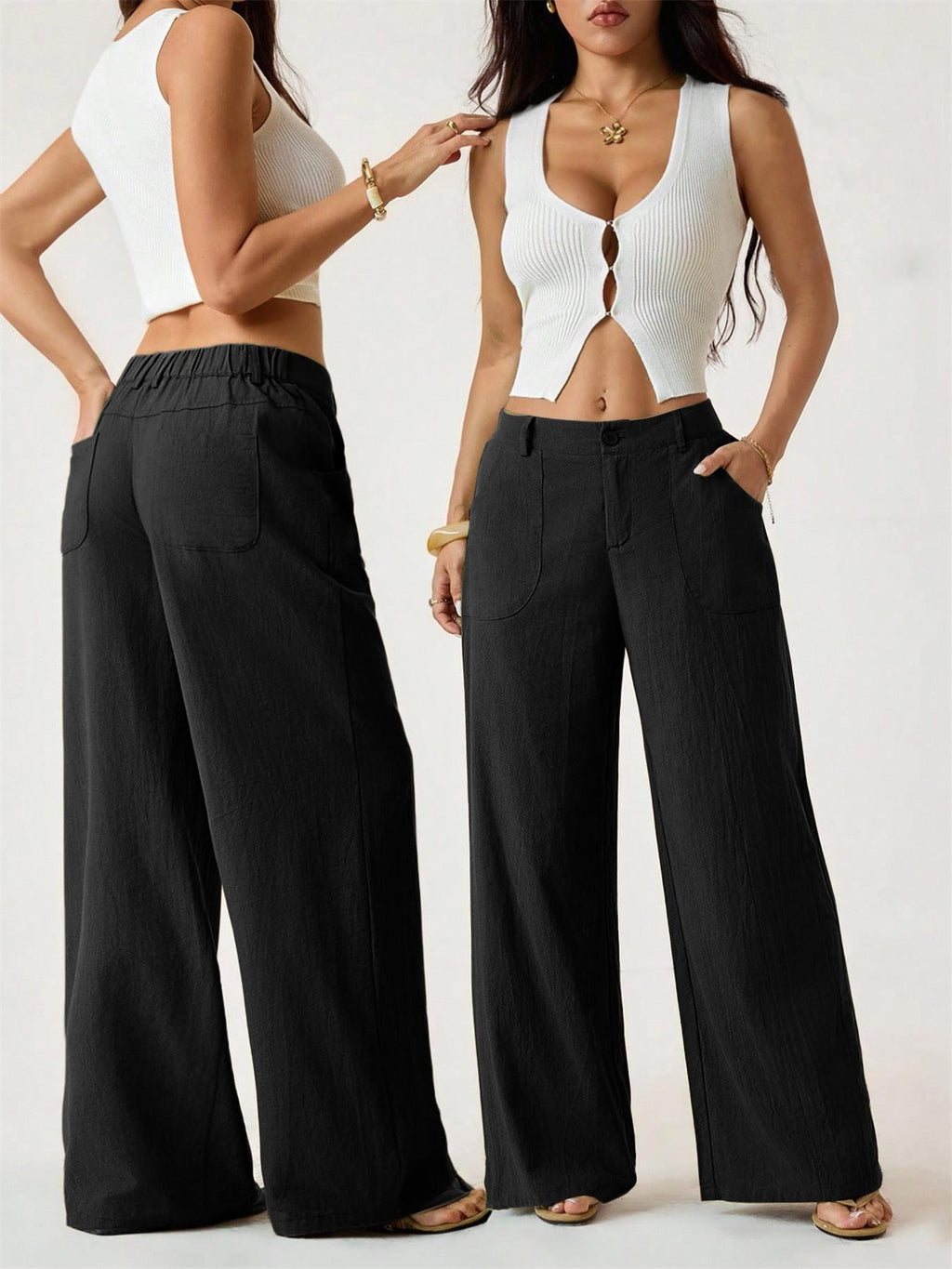 Oaklynn | Pantalon large élégant avec coupe classique