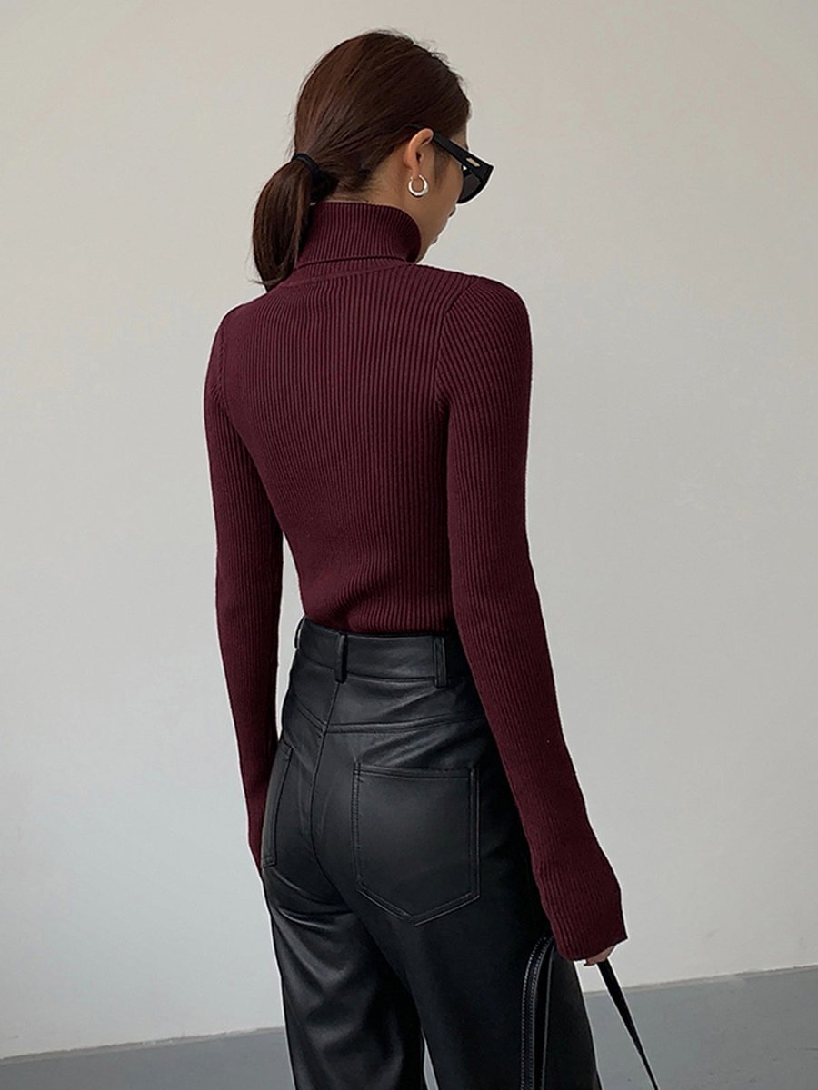 Charlotte | Pull à col roulé côtelé élégant et confortable