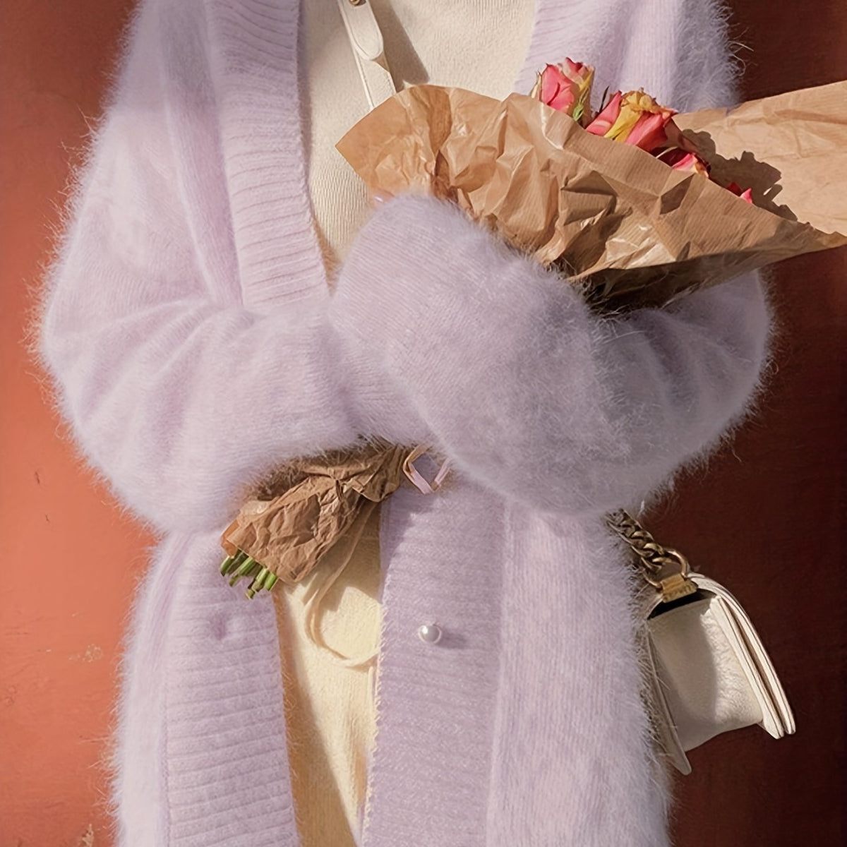 Linda - Gilet Oversized en Mohair Élégant