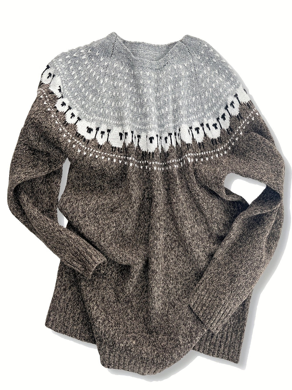 Hannah | Pull en grosse maille douillet avec motif Jacquard de mouton