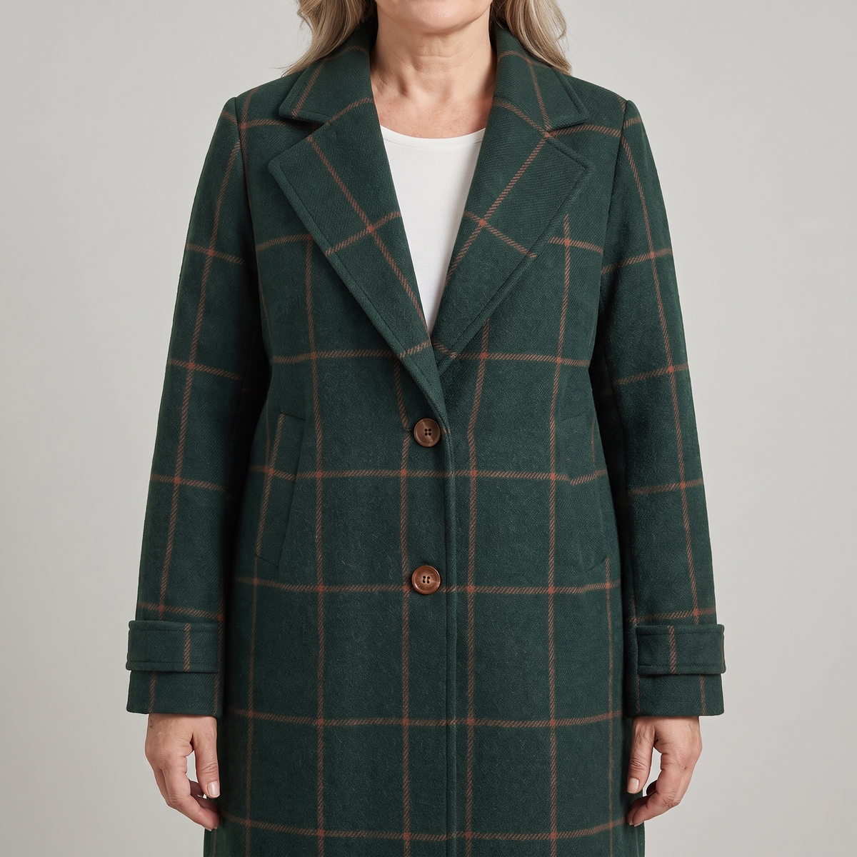 Helena | Trench-coat à carreaux classique et moderne