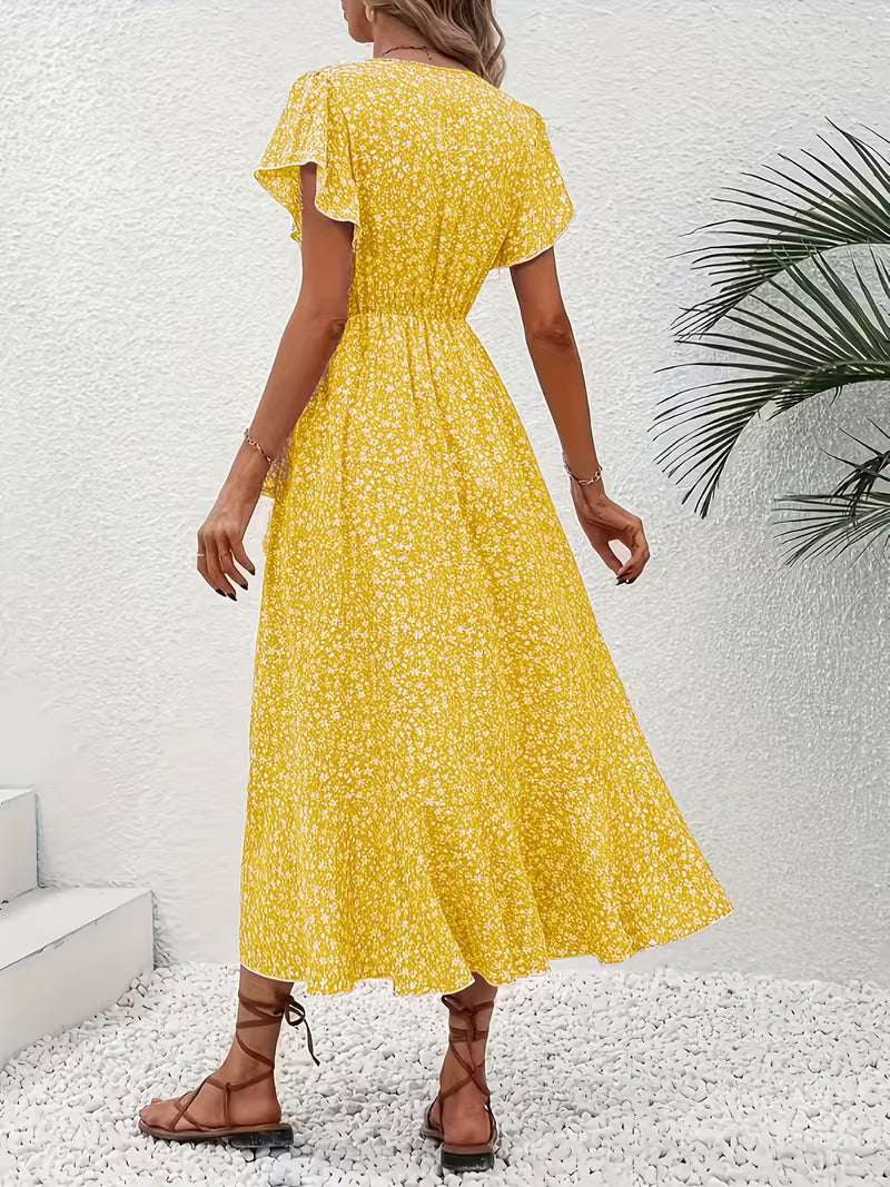 Elara | Robe portefeuille fluide et évasée