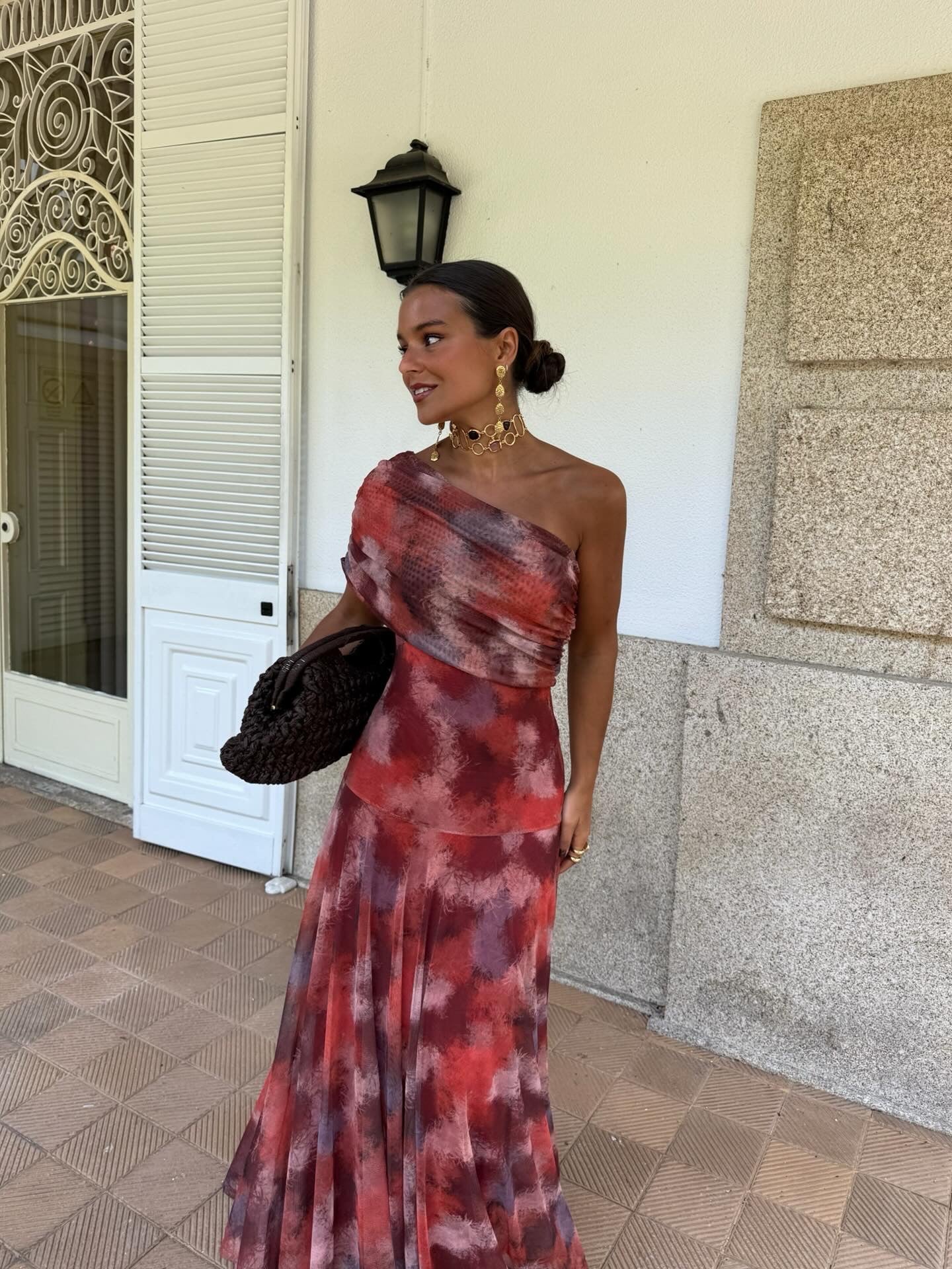 Robe Maxi à Épaule Unique pour Femmes