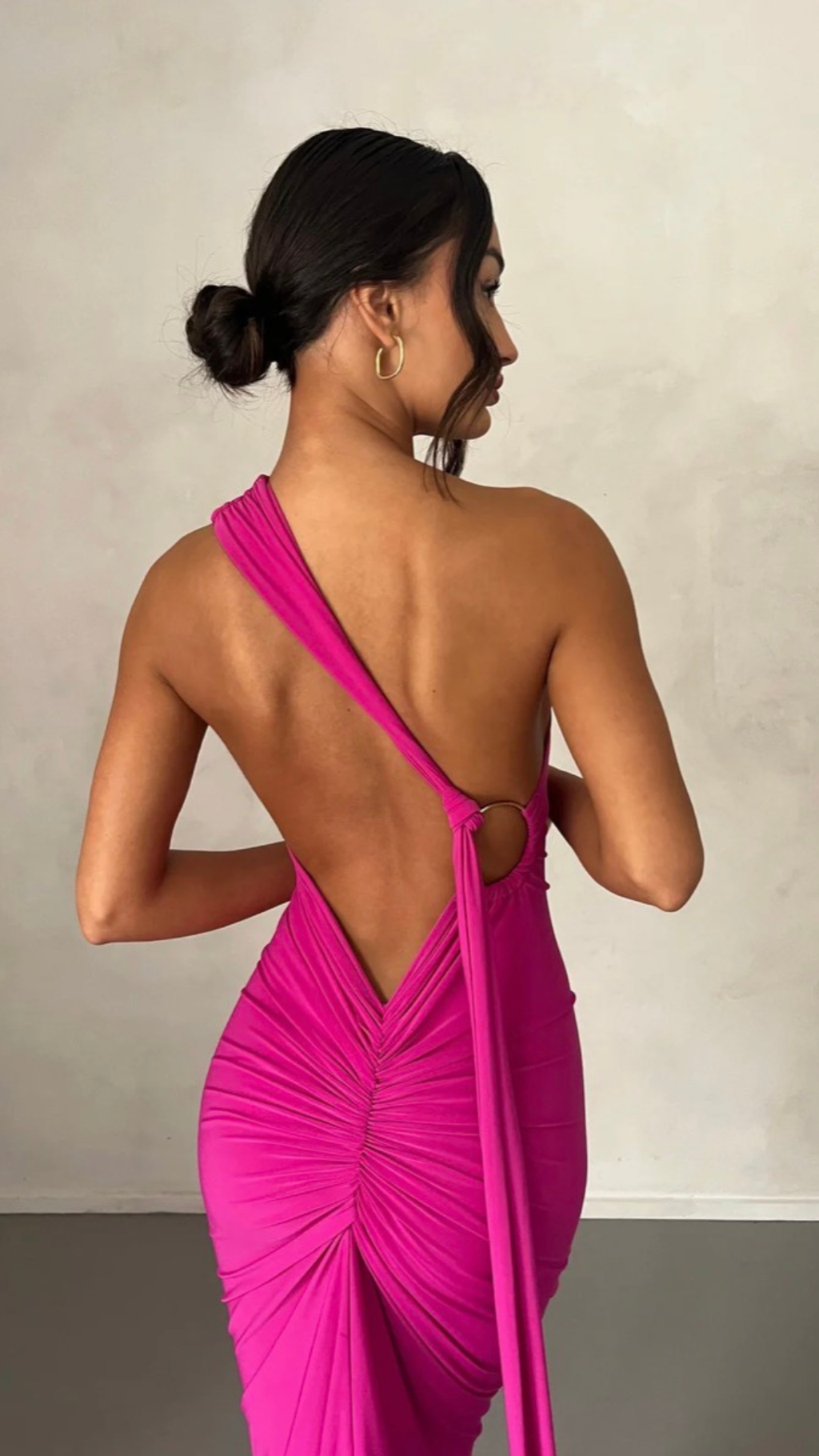 Yariela | Robe Maxi en Velours Élégante avec Traîne Latérale