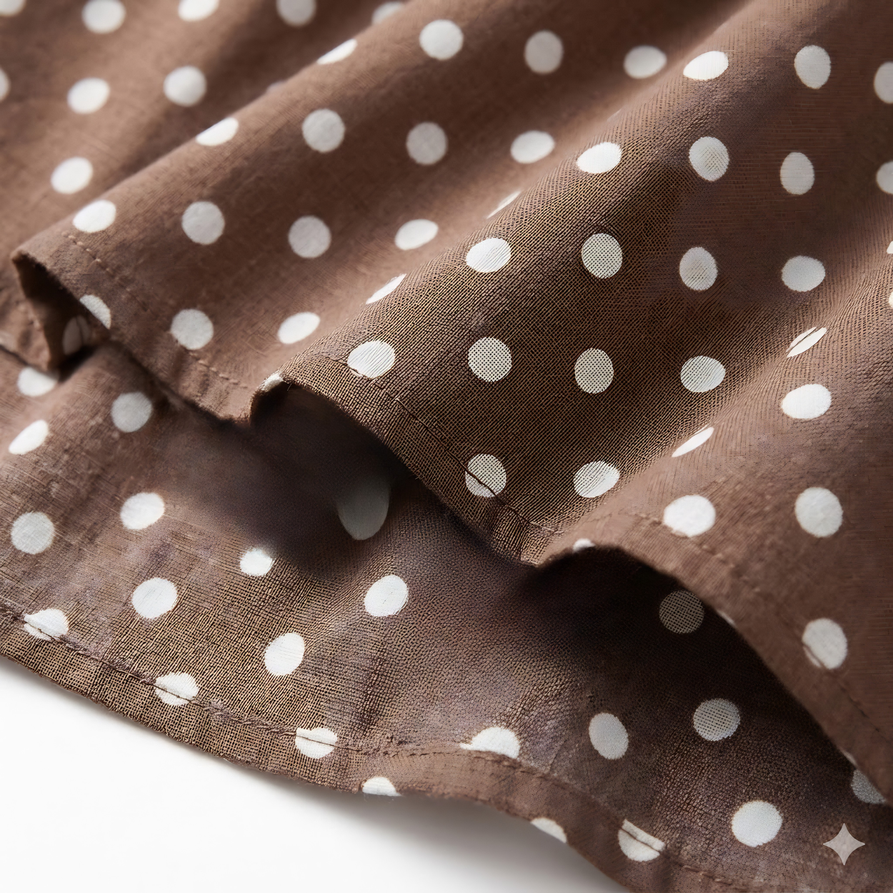 Robe à Pois sans Manches Coupe Midi Évasée et Col Rond pour Femme