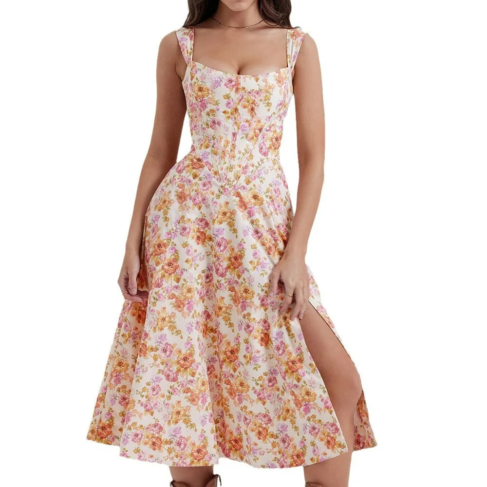 Robe Midi Fleurie Dahlia