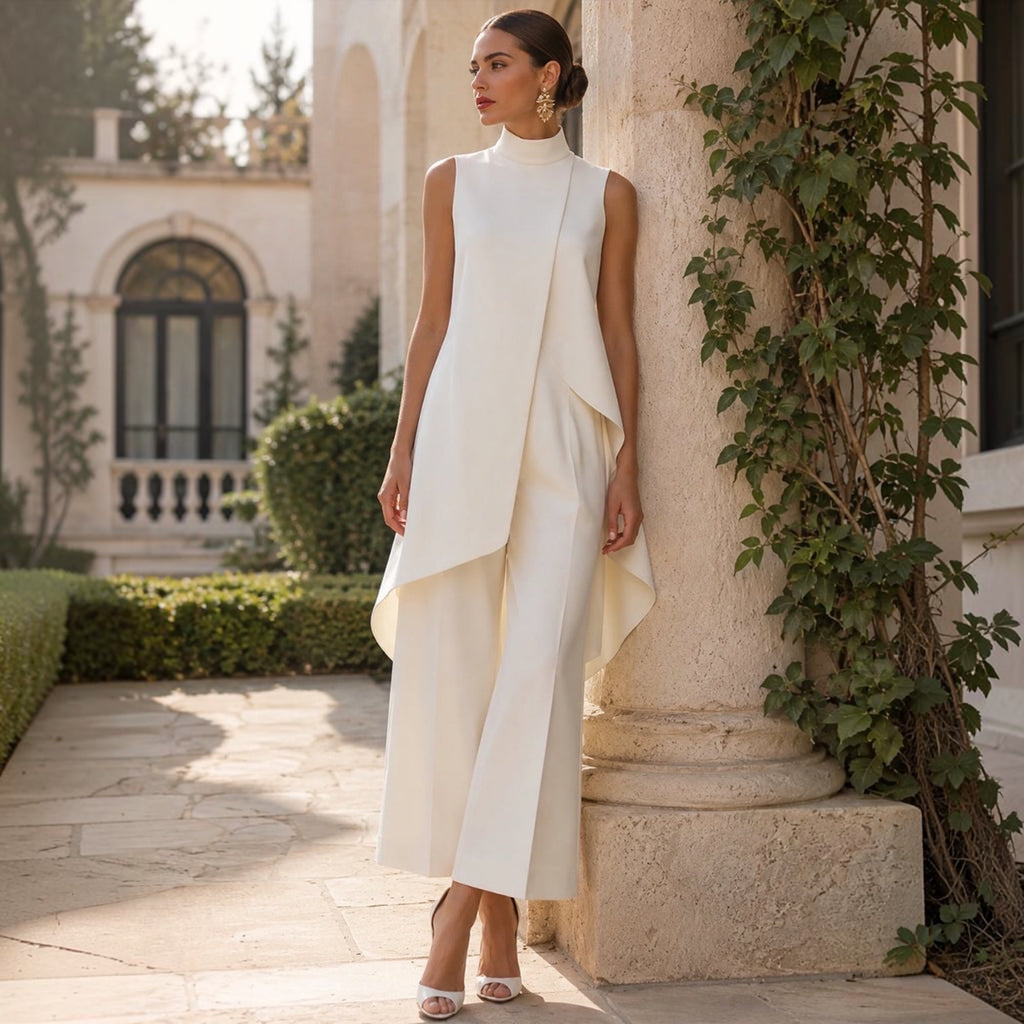 Jelyra | Robe longue moderne avec design asymétrique