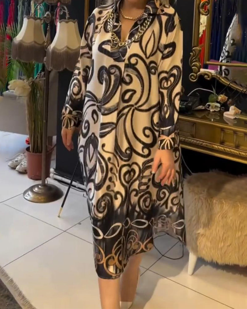 Robe imprimée loose et élégante