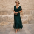 Clara | Robe de cocktail élégante pour femmes Maxi décolleté en V en chiffon