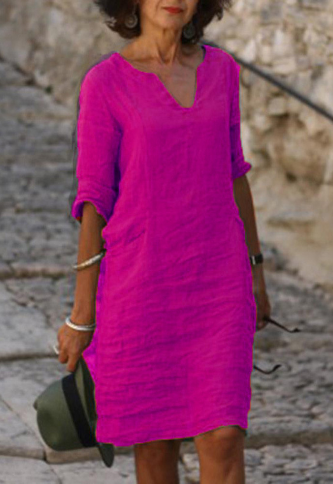 Elvy™ - Robe élégante à décolleté en V