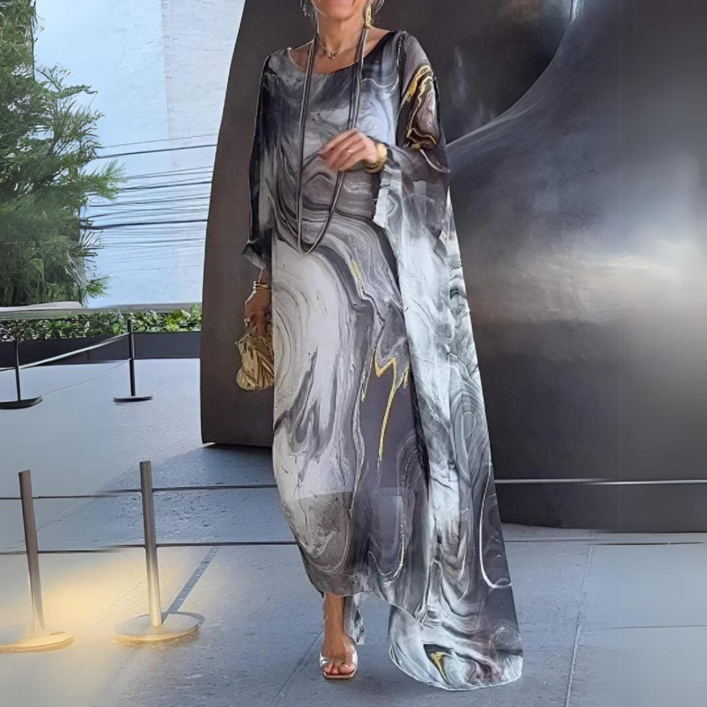 Paetyn | Robe maxi avec col rond et manches longues
