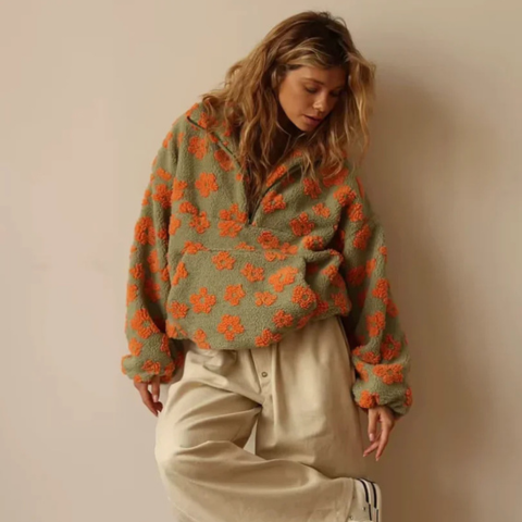 Pull floral tendance pour femme | Chaud