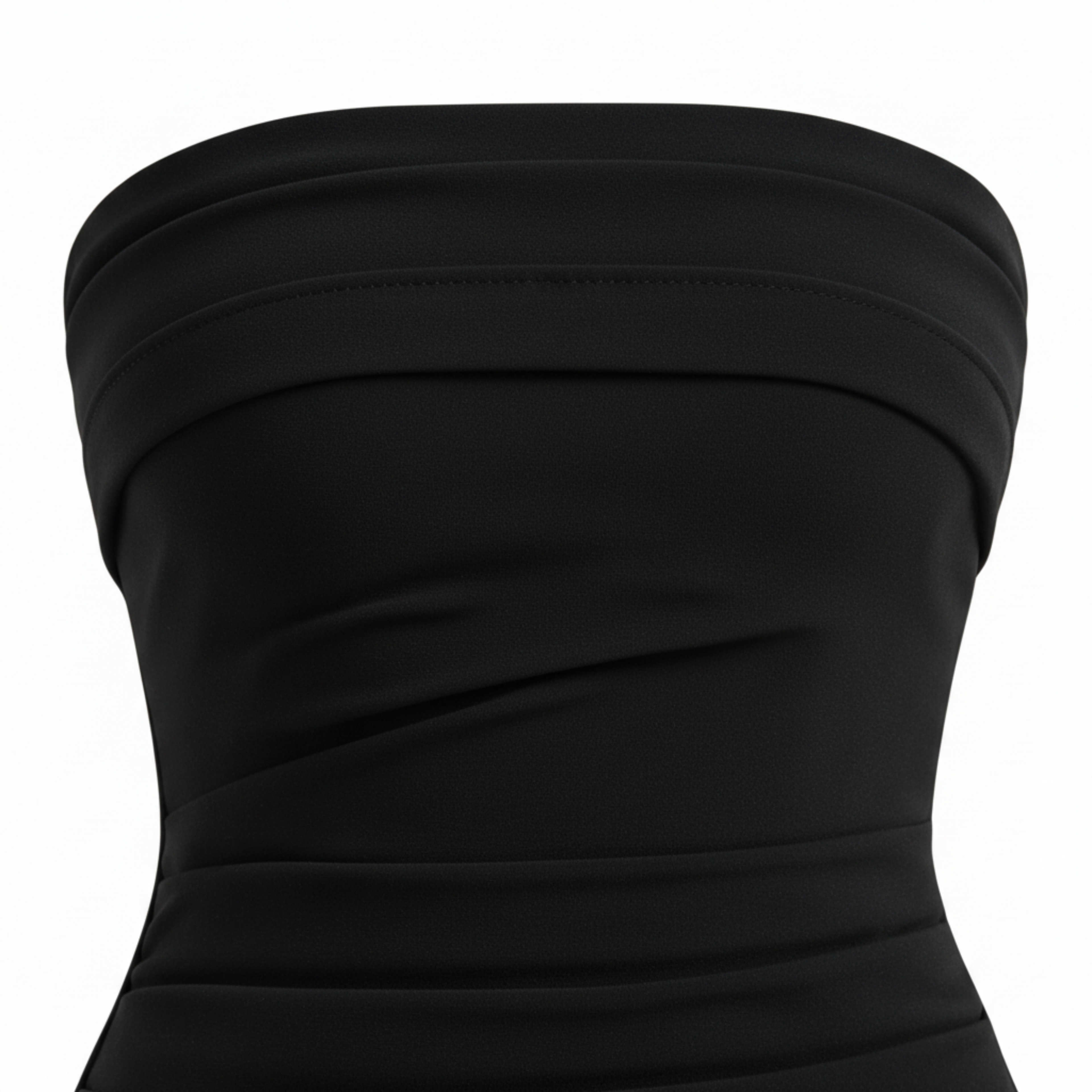 Robe de Soirée Maxi Bustier avec Fente Haute pour Invitée de Mariage