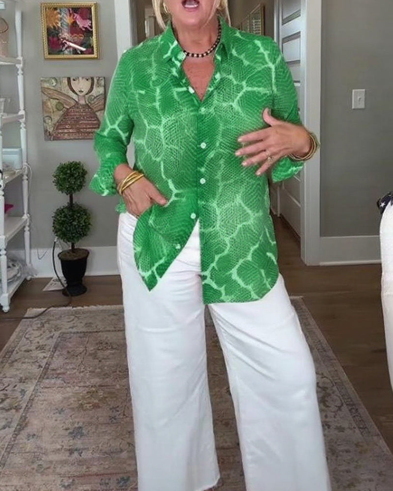 Blouse Texturée Boutonnée