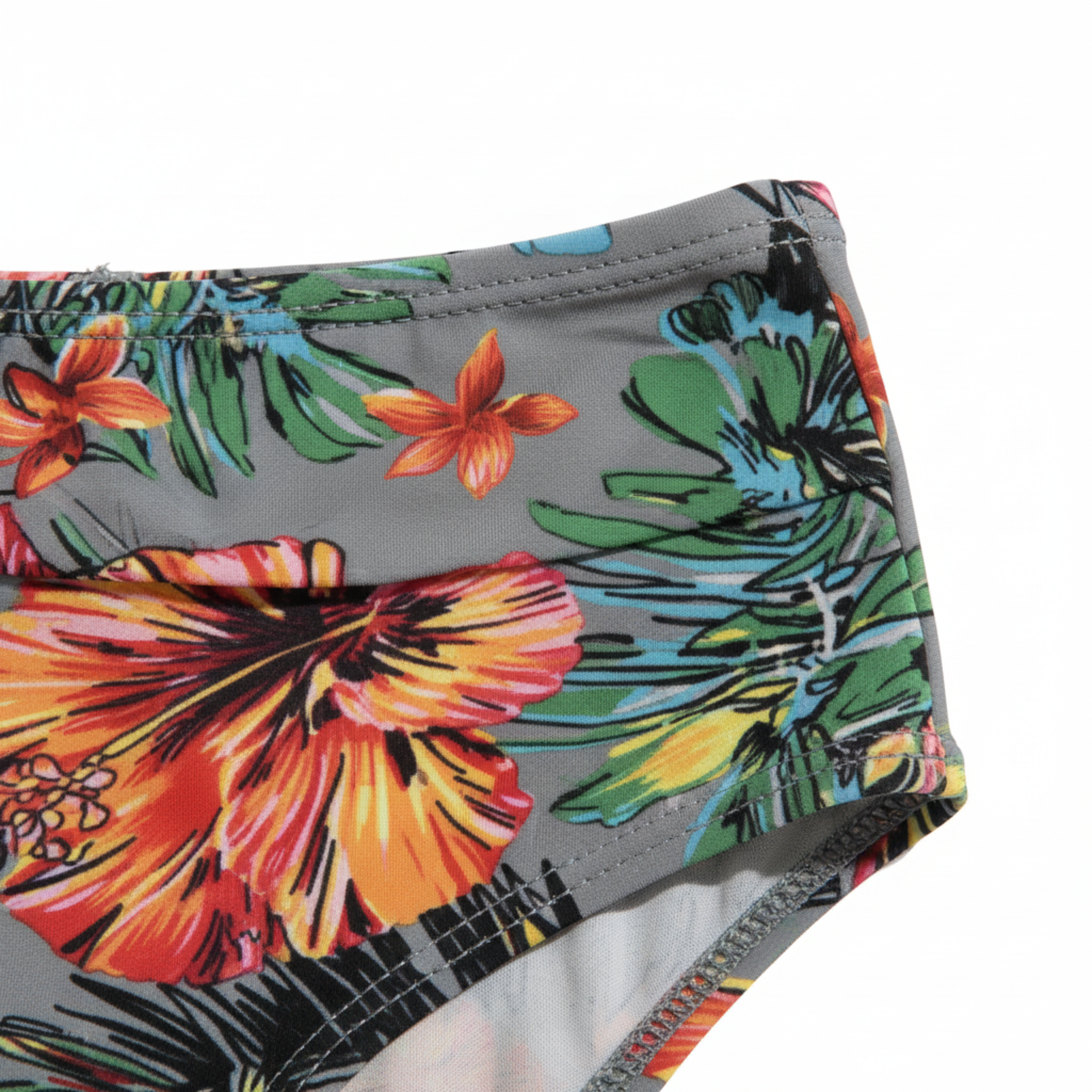 Ensemble Bikini 3 Pièces pour Femme avec Kimono Assorti et Motif Floral