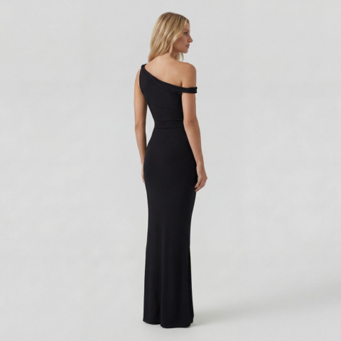 Robe moulante asymétrique pour femme | Maxi