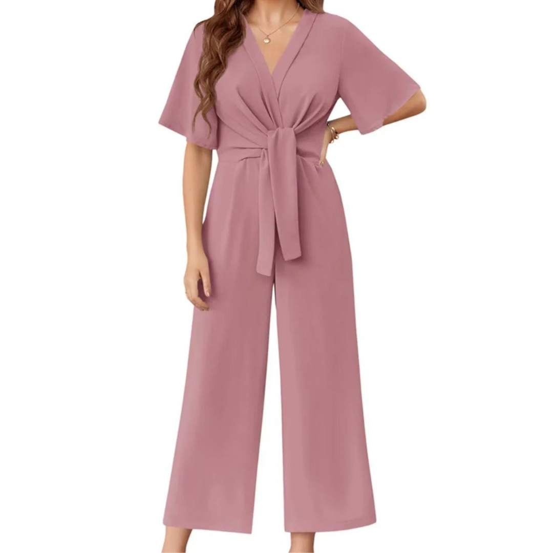 Gabriella™ - Élégant Combinaison d'Été à Nœud à la Taille
