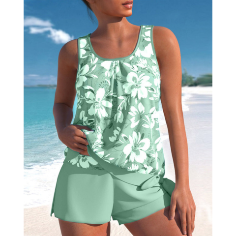 Ensemble tankini pour femmes offrant un bon maintien | 2 pièces