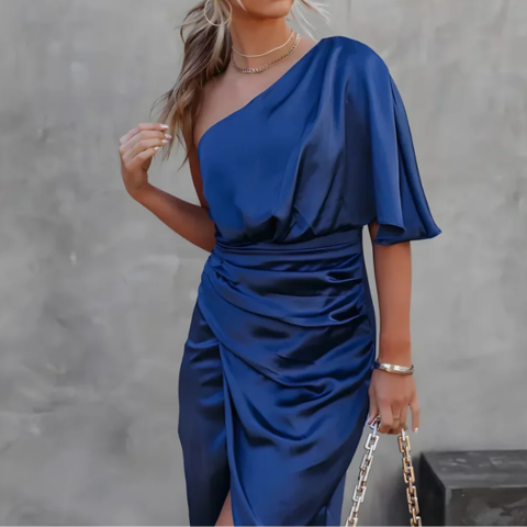 ROBE ÉLÉGANTE À ÉPAULES DÉCOUVERTES POUR FEMMES | MIDI