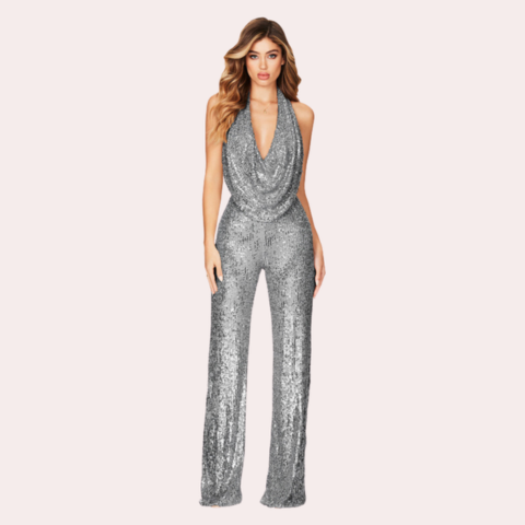Combinaison à paillettes glamour pour femme | Chic