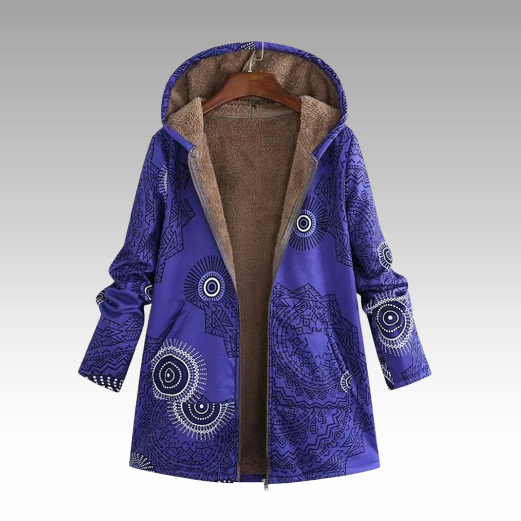 Alison - Manteau d'hiver boho élégant avec capuche