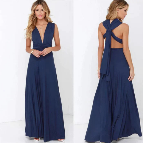 Robe à bretelles réglables pour femme | Maxi