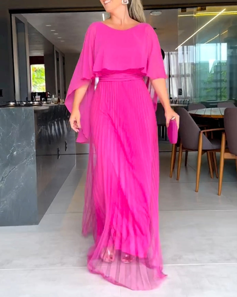 Robe Maxi A Ligne Col Rond