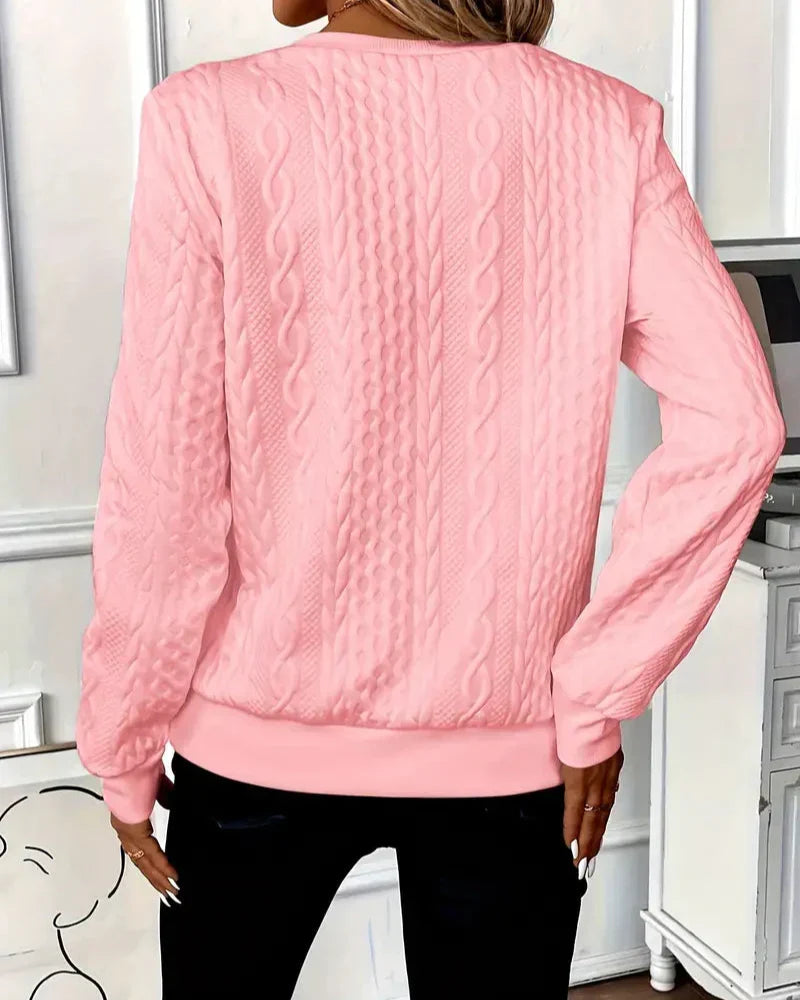 Sylvia - Pull en Maille à Câbles Élégant