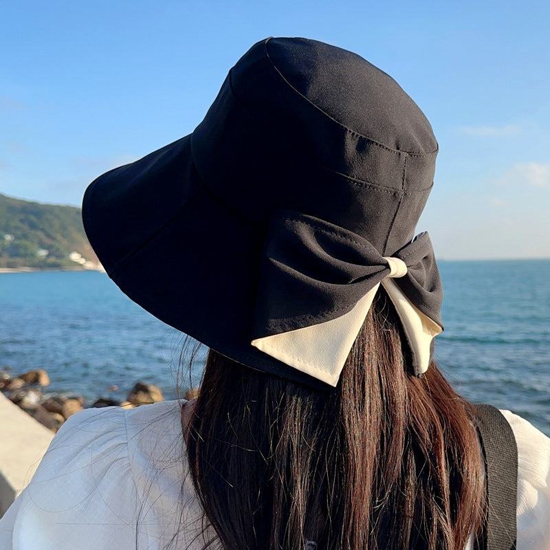 Ecedda | Chapeau de soleil pour femmes avec large bord et nœud