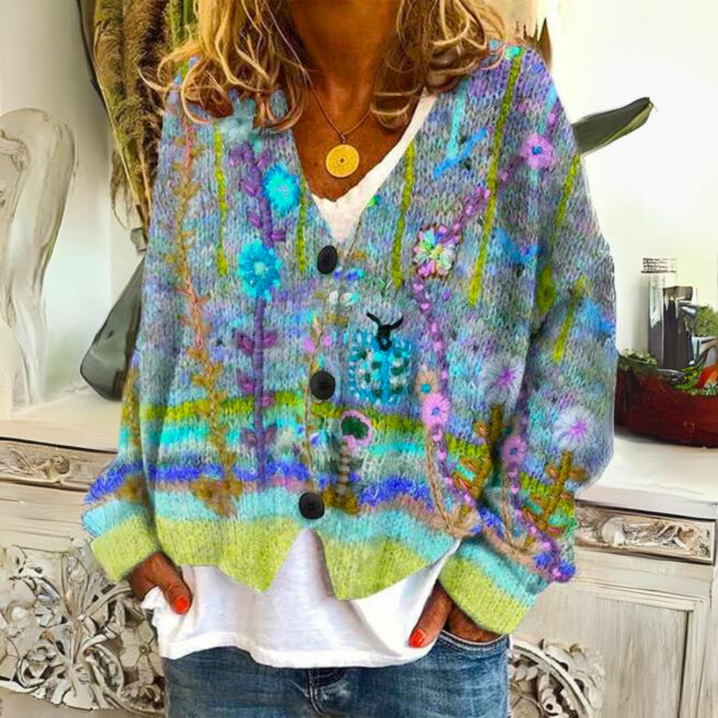 Franziska | Pull en tricot coloré et confortable pour femmes avec motif Boho