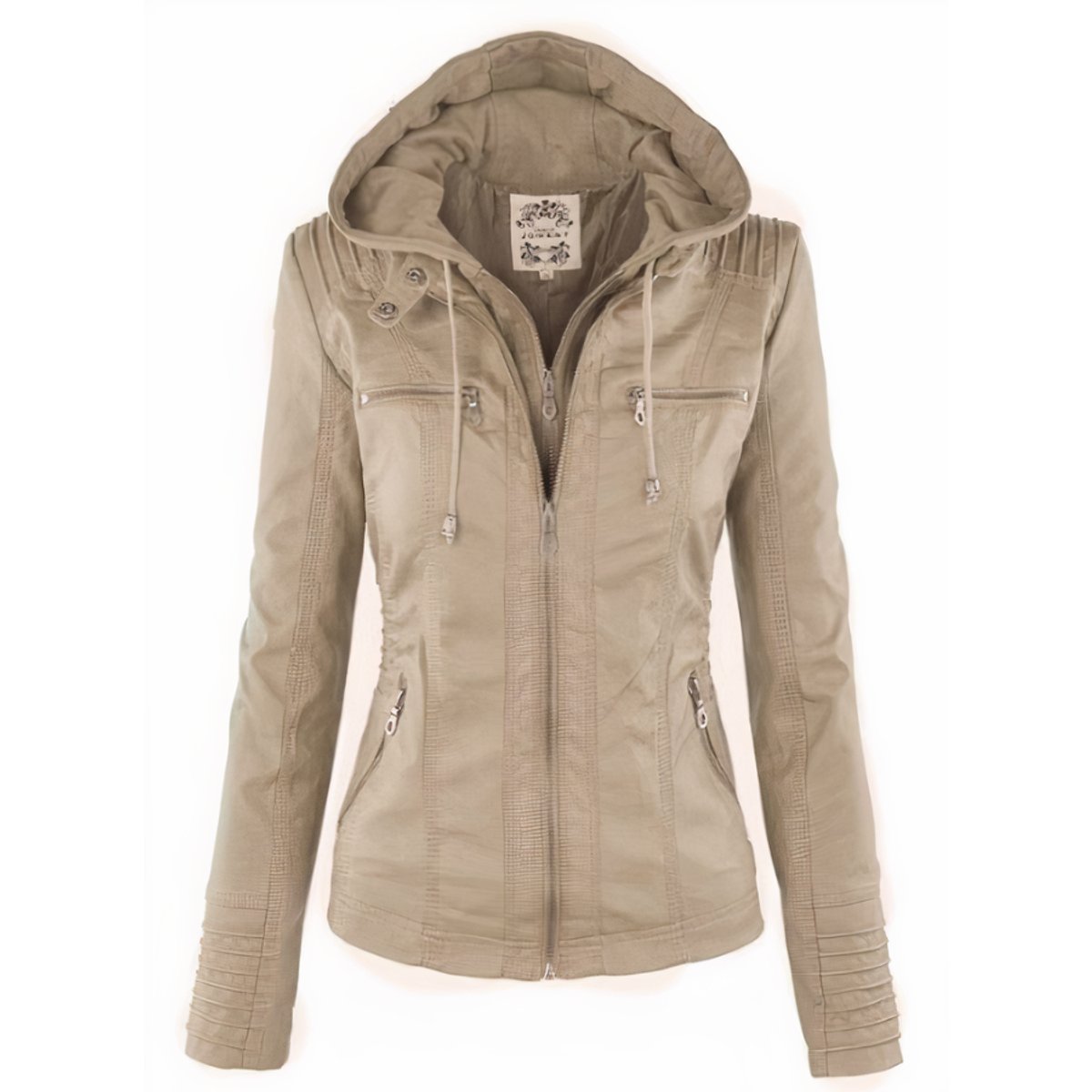 Martina | Veste en Cuir Élégante et Polyvalente avec Capuche Amovible