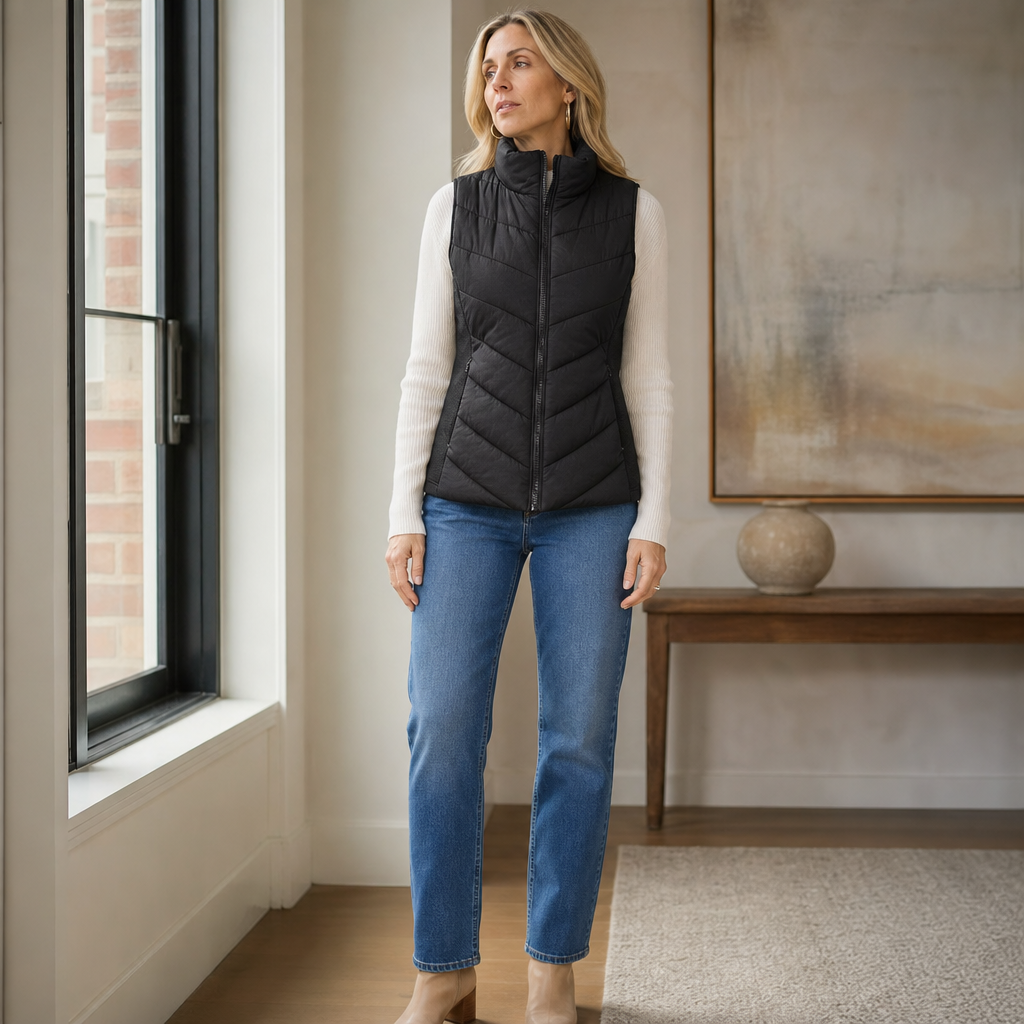 Daisy | Gilet matelassé pour femmes polyvalent et léger avec col montant