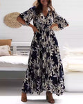 Robe élégante à manches mi-longues
