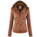 Martina | Veste en Cuir Élégante et Polyvalente avec Capuche Amovible