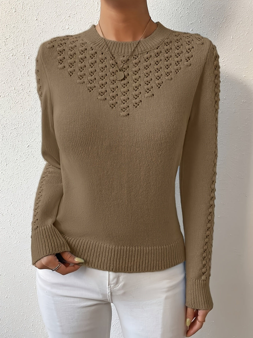 Helena | Pull en tricot pointelle léger et confortable pour femmes