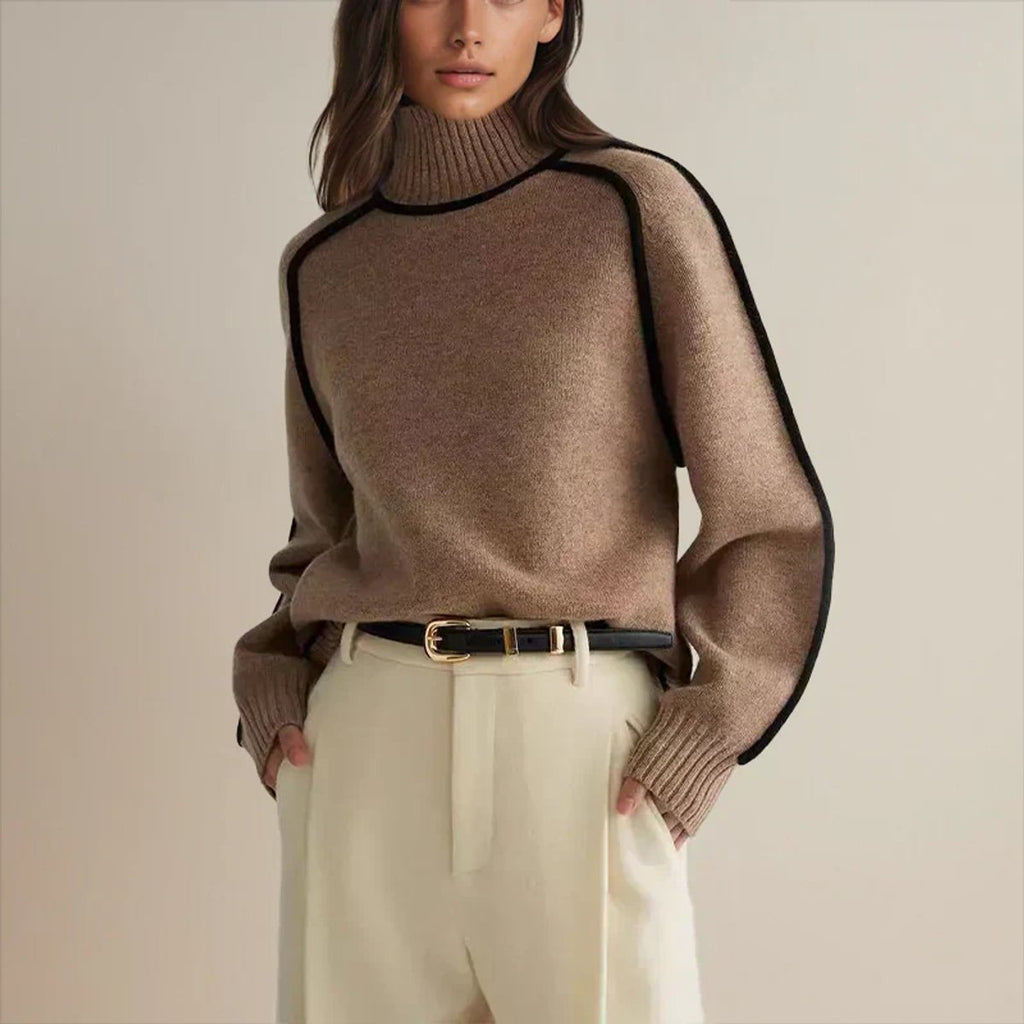 Emily | Pull à Col Roulé Oversize Élégant et Confortable