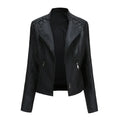 Veste en Cuir Lavée avec Coupe Féminine