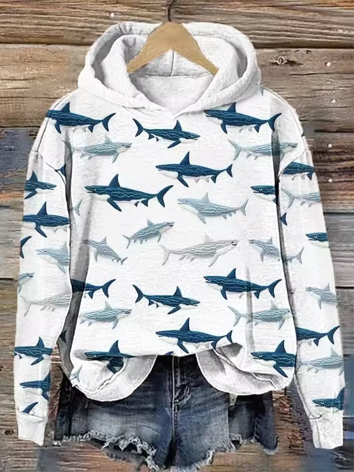 Greta | Sweat à capuche doux et coloré avec un motif scandinave